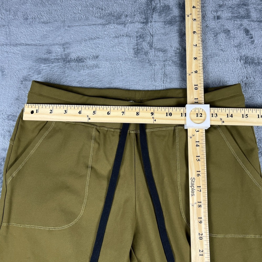 Zyia Active Unwind Jogger Pants Womens Medium Olive Green Mid Rise Drawstring - Picture 6 of 14